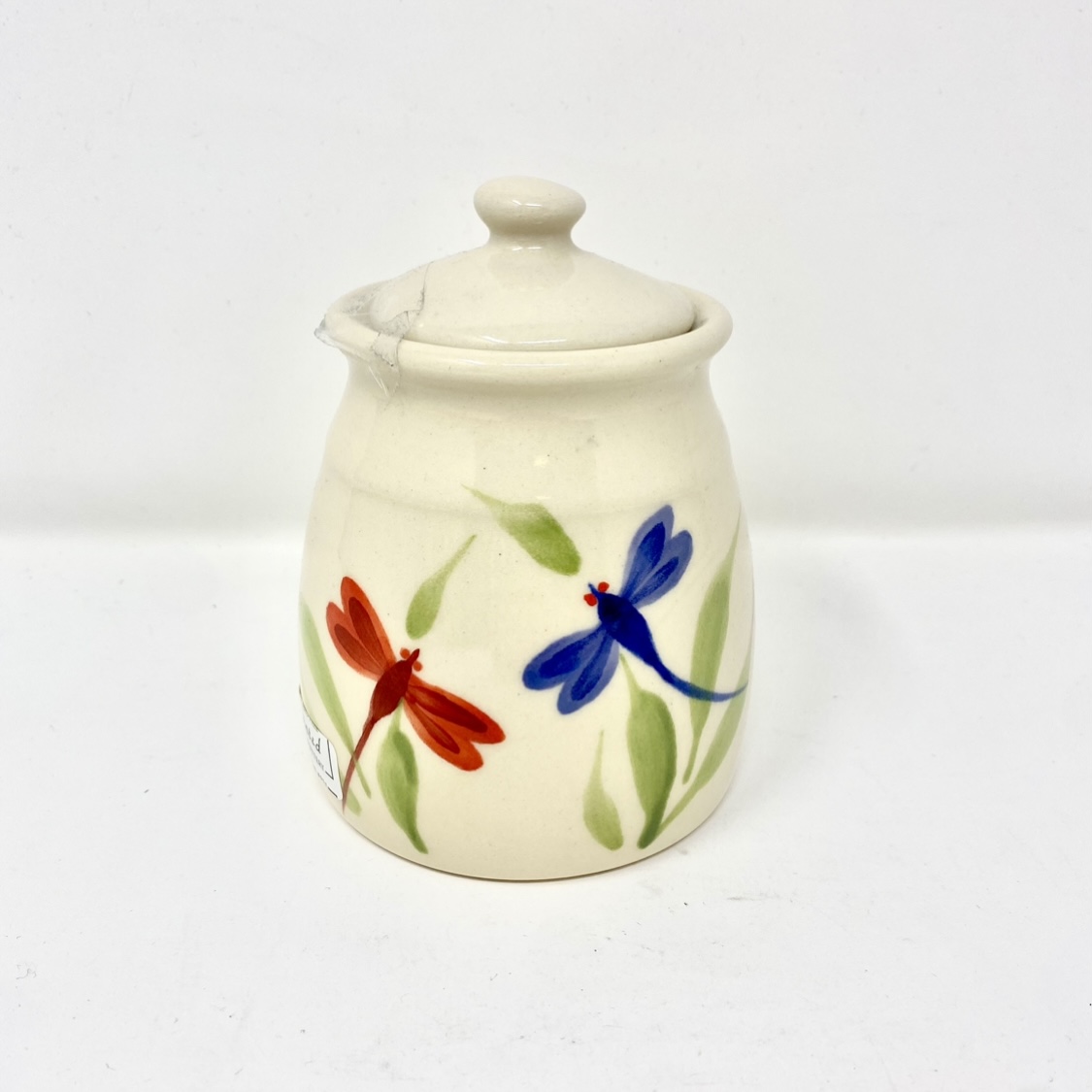 Emerson Creek Pottery Dragonfly Sugar Jar - Made in Virginia Store